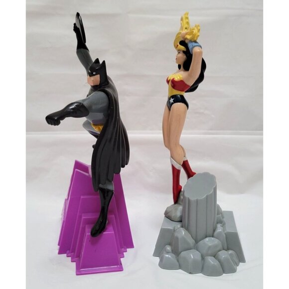 1998 Kraft DC Comics Promotional Batman & Wonder Woman Action Figures On Bases - Picture 2 of 10